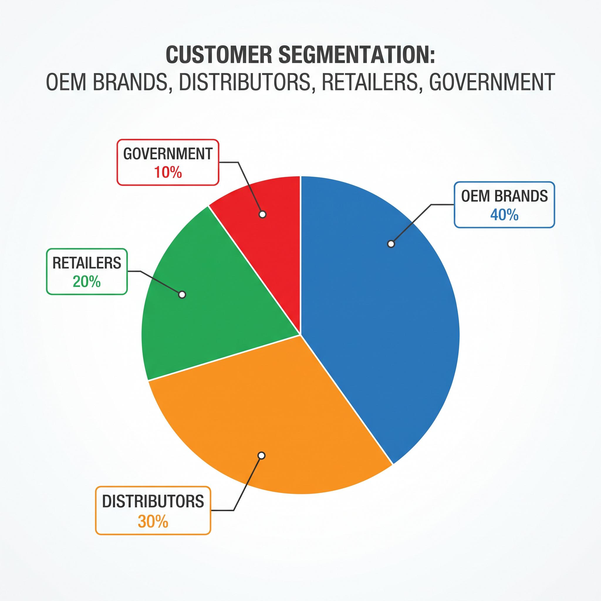 Customer segmentation pie chart