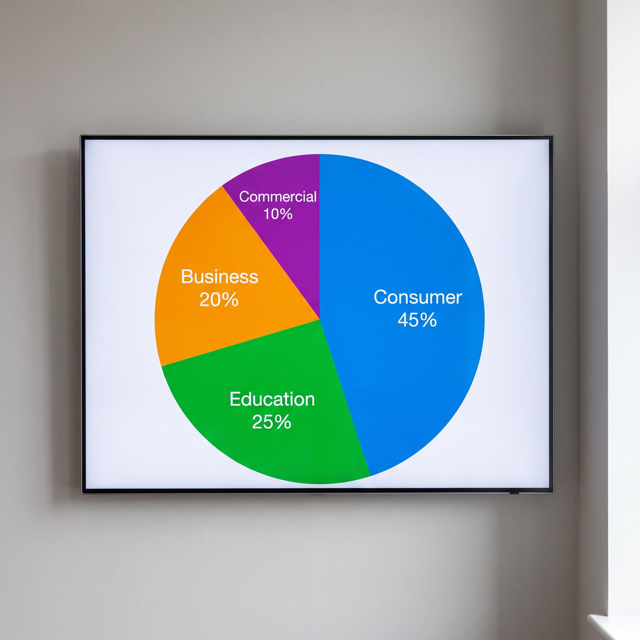 Projector market segment pie chart Projector market segment pie chart