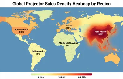 Monthly projector sales trend line