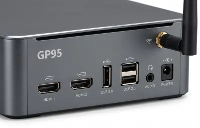 DataMax GP95 ports and connectivity: back panel HDMI USB wireless