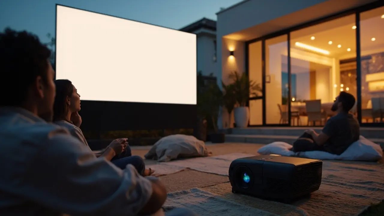 GP99 Outdoor Cinema Smart Projector with 20W Loud Speakers