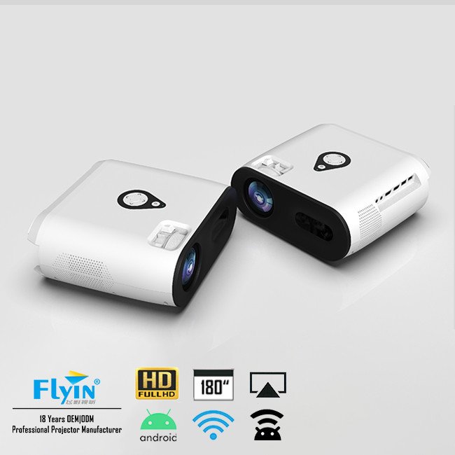 Portable Mini Multimedia Micro Wifi Projector Android 9.0 4K Wifi FULL HD
