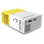 YG300 Mini Pocket 4k Portable LED Projectors Yellow for Home Theater