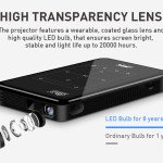 DLP 3D Android 9.0 Smart Interactive Projector RGB LED OSRAM Q6 Chip