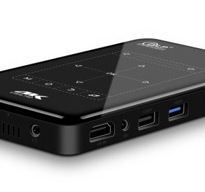 Black 4K Mini Portable Projector Dustproof Waterproof Android Mapping DLP Projector